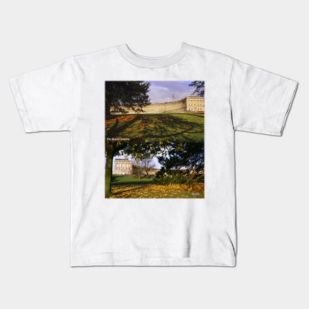 Royal Crescent, Bath Kids T-Shirt by JonDelorme